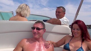 Hot ass blondie Britney drops her clothes for sex on the yacht