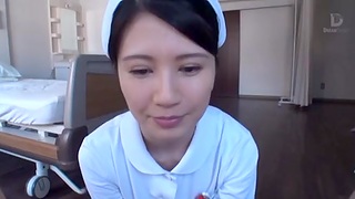 Japanese nurse Sakamoto Sumire drops exceeding her knees close to wide a blowjob
